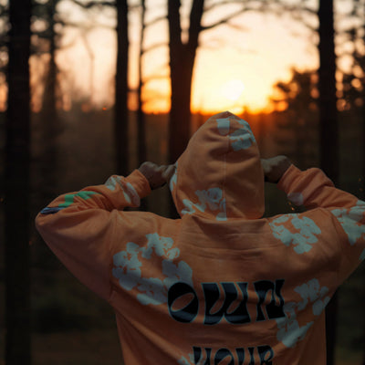 own your story orange hoodie