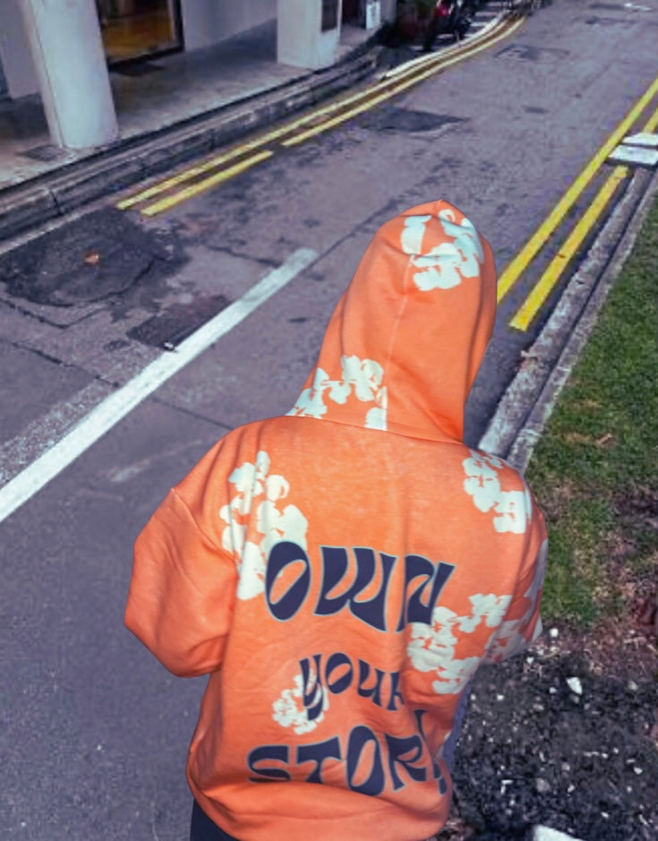 Mizfit Essentials “Own Your Story” Orange Hoodie