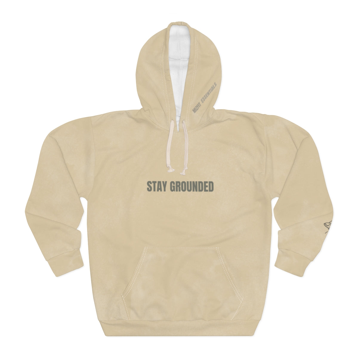 Mizfit Essentials “Stay Grounded” Beige Hoodie