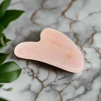 Mizfit Essentials™ Rose Quartz Gua Sha – Radiance Face Massage Tool - Mizfit Essentials