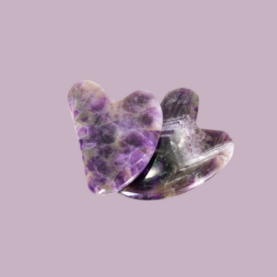Mizfit Amethyst Gua Sha – Crystal Facial Massage Tool for Balance - Mizfit Essentials