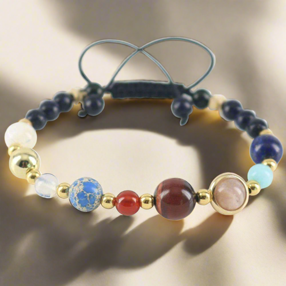 Galaxy Bracelet – Planet Stone Beaded Energy Jewelry - Mizfit Essentials