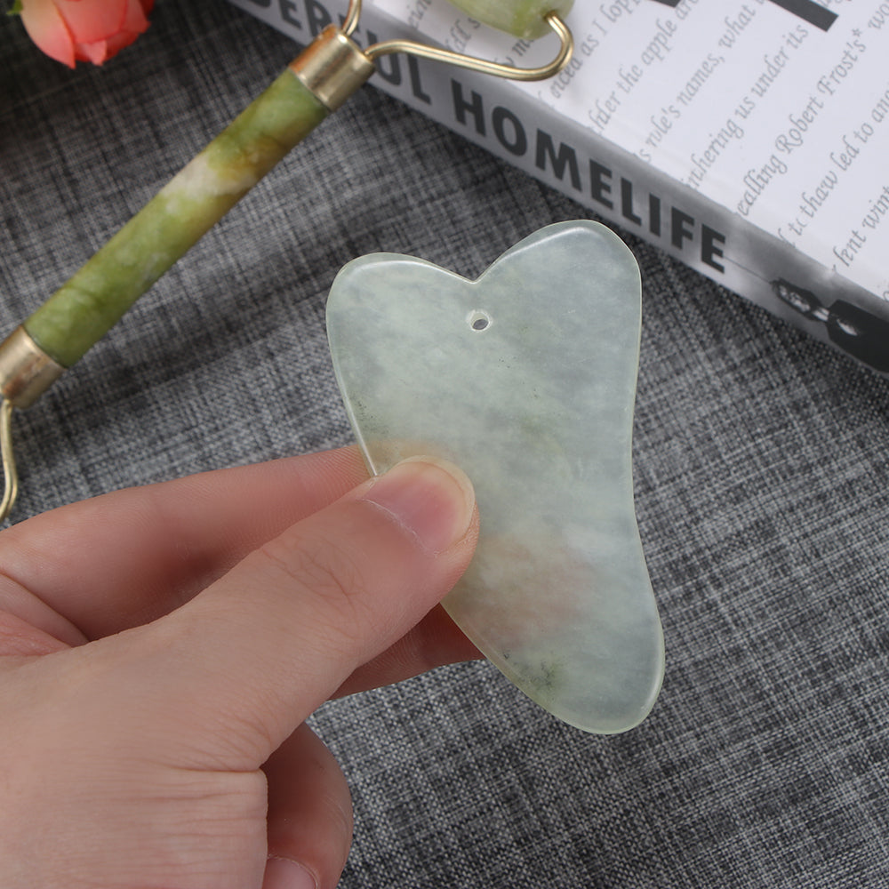 Mizfit Essentials™ Jade Balance Roller – Natural Facial Massage Tool - Mizfit Essentials