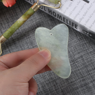 Mizfit Essentials™ Jade Balance Roller – Natural Facial Massage Tool - Mizfit Essentials