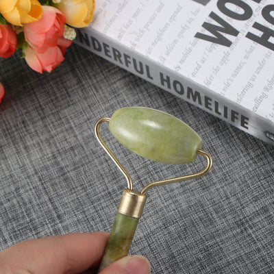 Mizfit Essentials™ Jade Balance Roller – Natural Facial Massage Tool - Mizfit Essentials