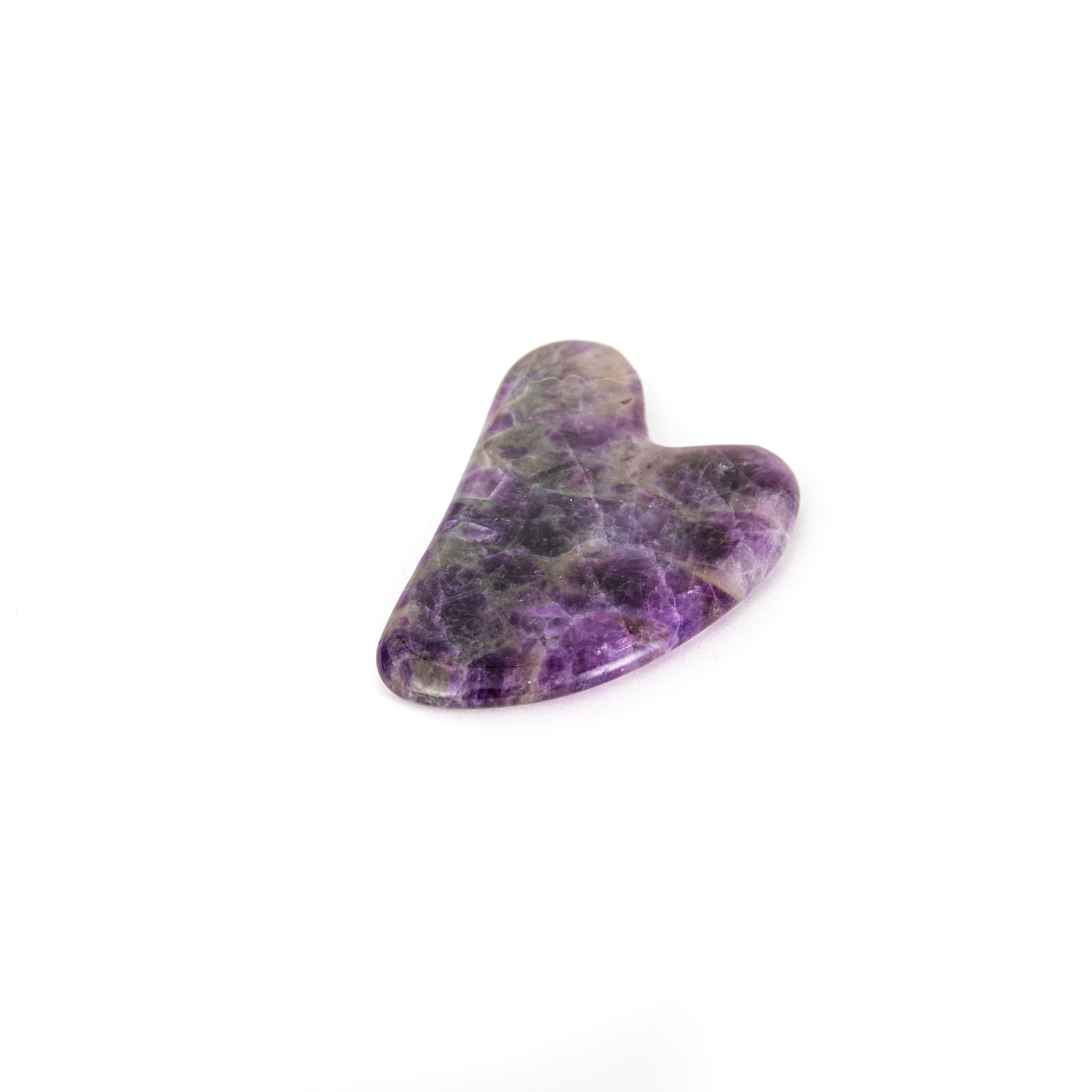 purple amethyst gua sha crystal facial massager