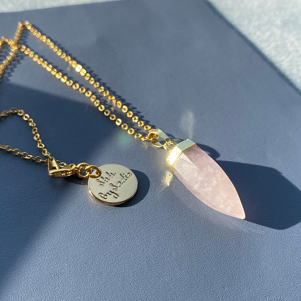 Glow Necklace – Crystal Quartz, Rose Quartz & Amethyst Pendant - Mizfit Essentials