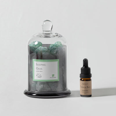 Sleeping Oasis Gemstone essential oil diffuser with natural stones for calming aromatherapy