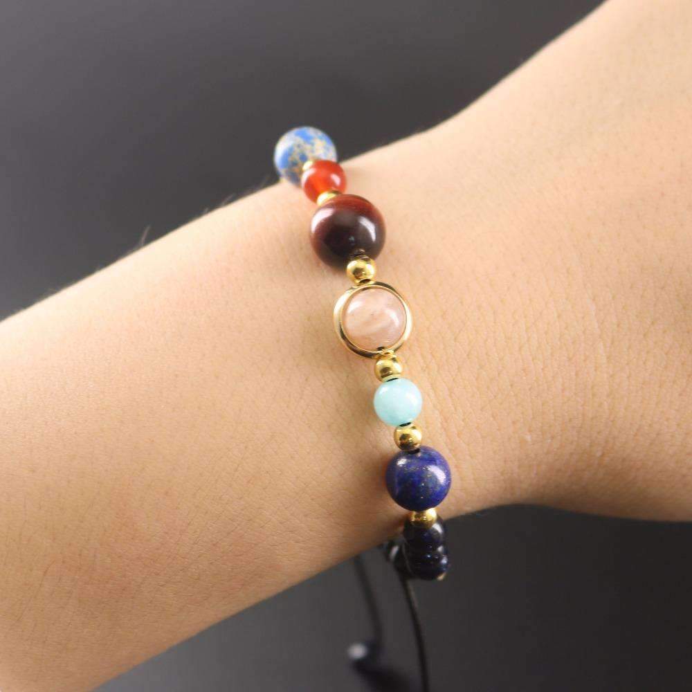 Galaxy Bracelet – Planet Stone Beaded Energy Jewelry - Mizfit Essentials
